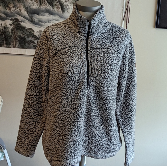 Grey sweater with zip up collared neck - Picture 2 of 4